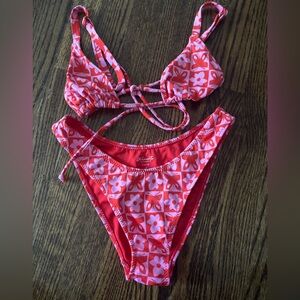 PacSun Pink Floral Swim Top